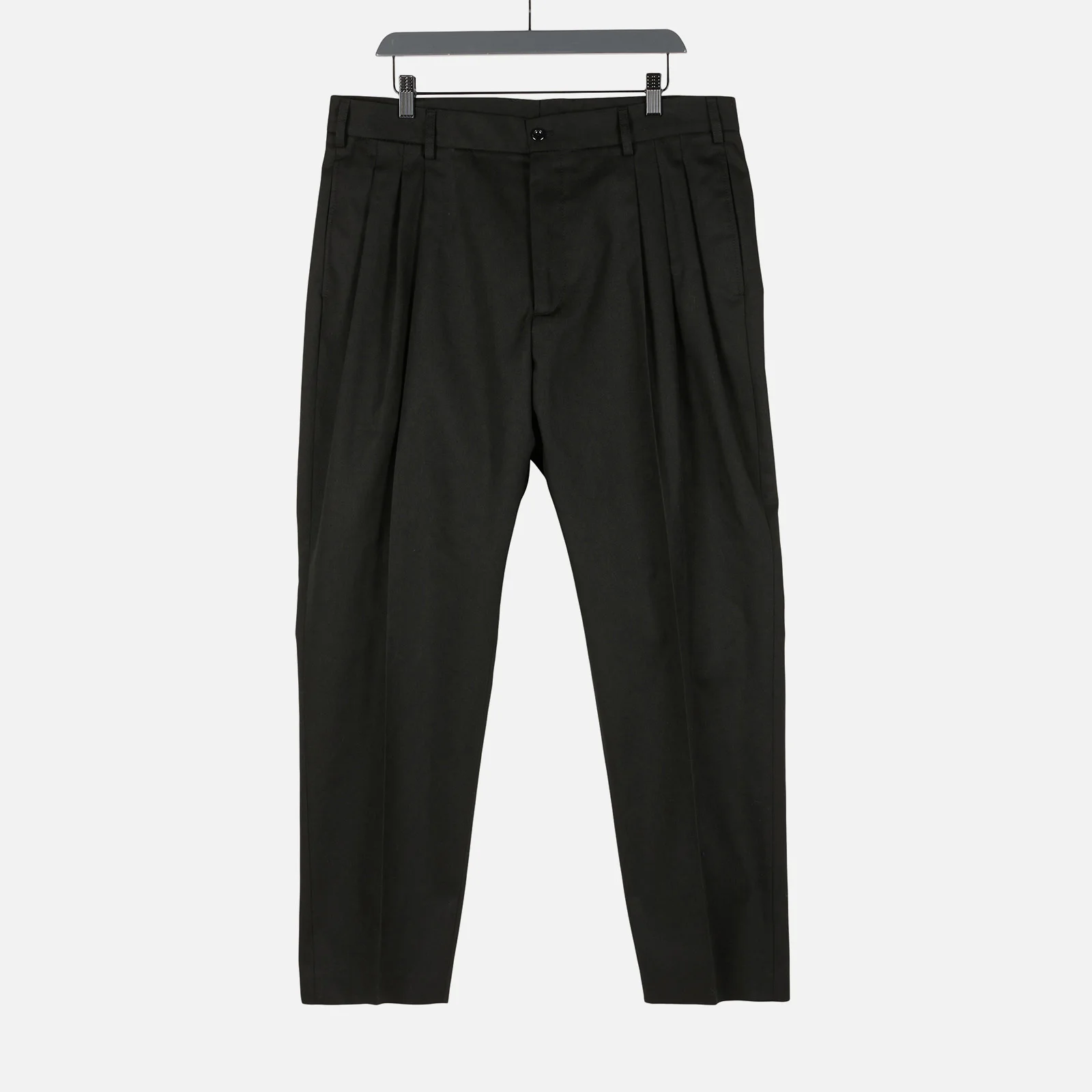 4SDesigns Men's Triple Pleat Pants - Black Image 1