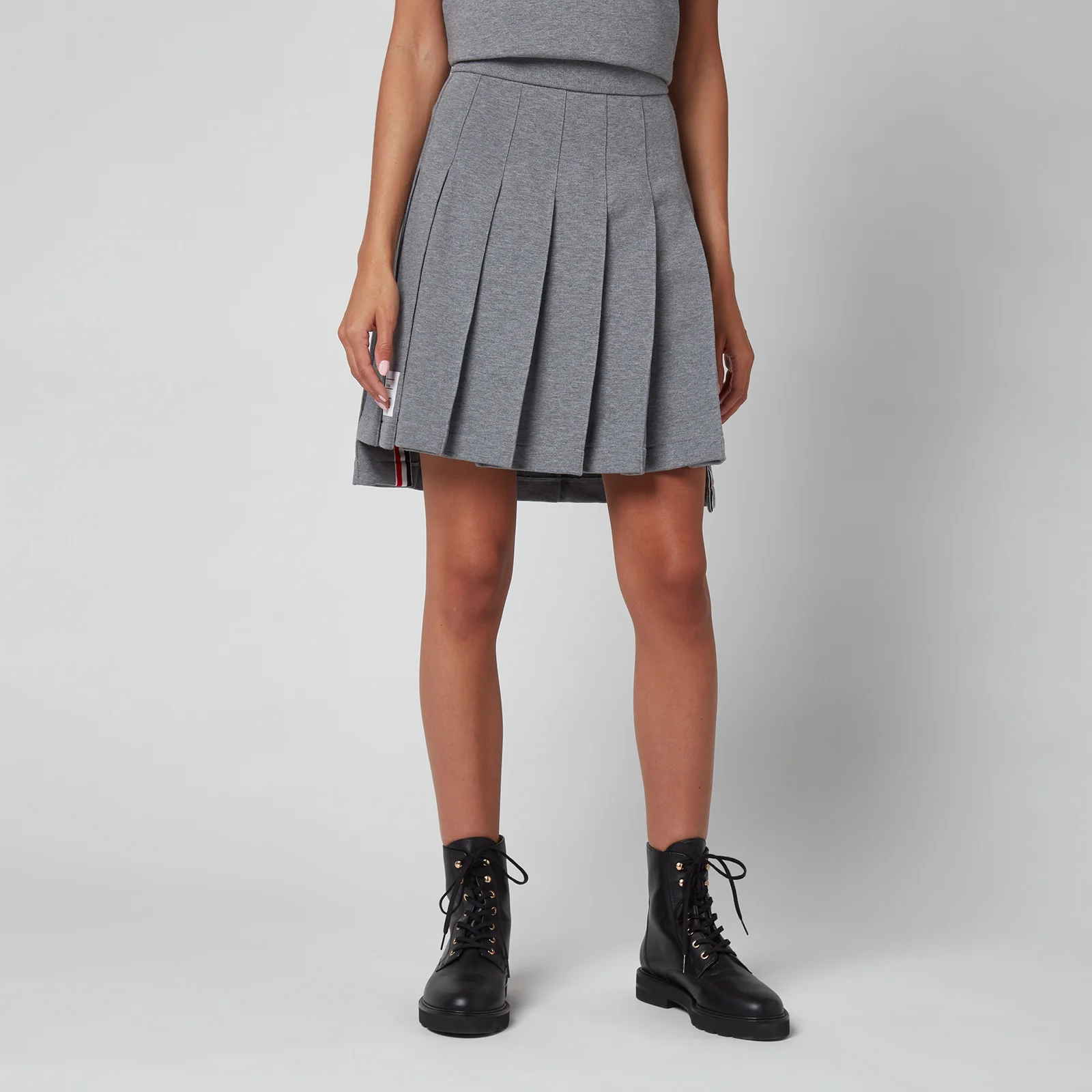 Thom Browne Women's Mini Pleated Skirt - Med Grey Image 1