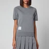 Thom Browne Women's Short Sleeve Sweatshirt Top - Grey - Image 1