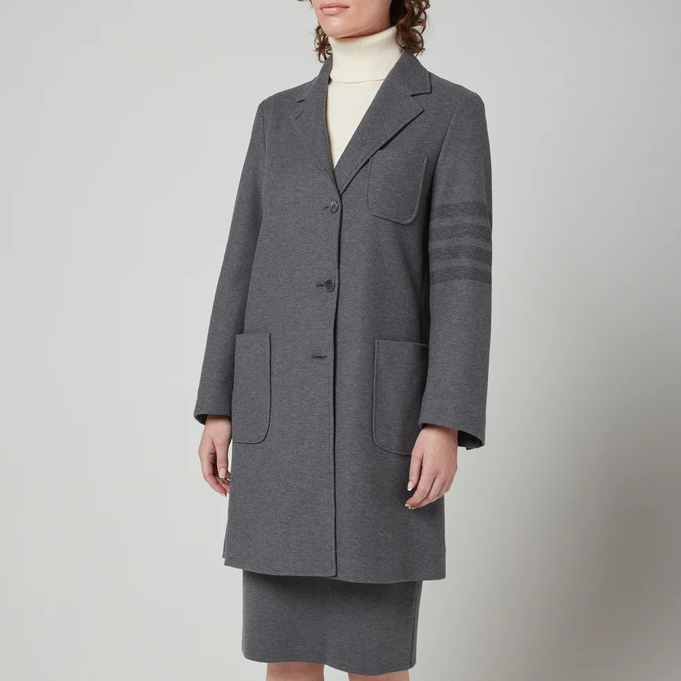 Thom Browne Women's Sack Over Coat - Med Grey Image 1