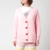 Olivia Rubin Women's Frankie Ribbed Cardigan With Diamante Cherry Buttons - Pink - Image 1