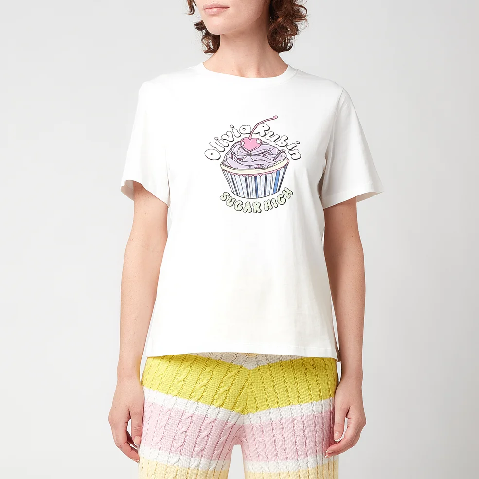Olivia Rubin Women's Mindy 'Sugar High' T-Shirt - White Image 1