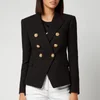 Balmain Women's 6 Button Cotton Pique Jacket - Black - Image 1