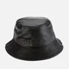 Stand Studio Women's Vida Faux Leather Bucket Hat - Black - Image 1