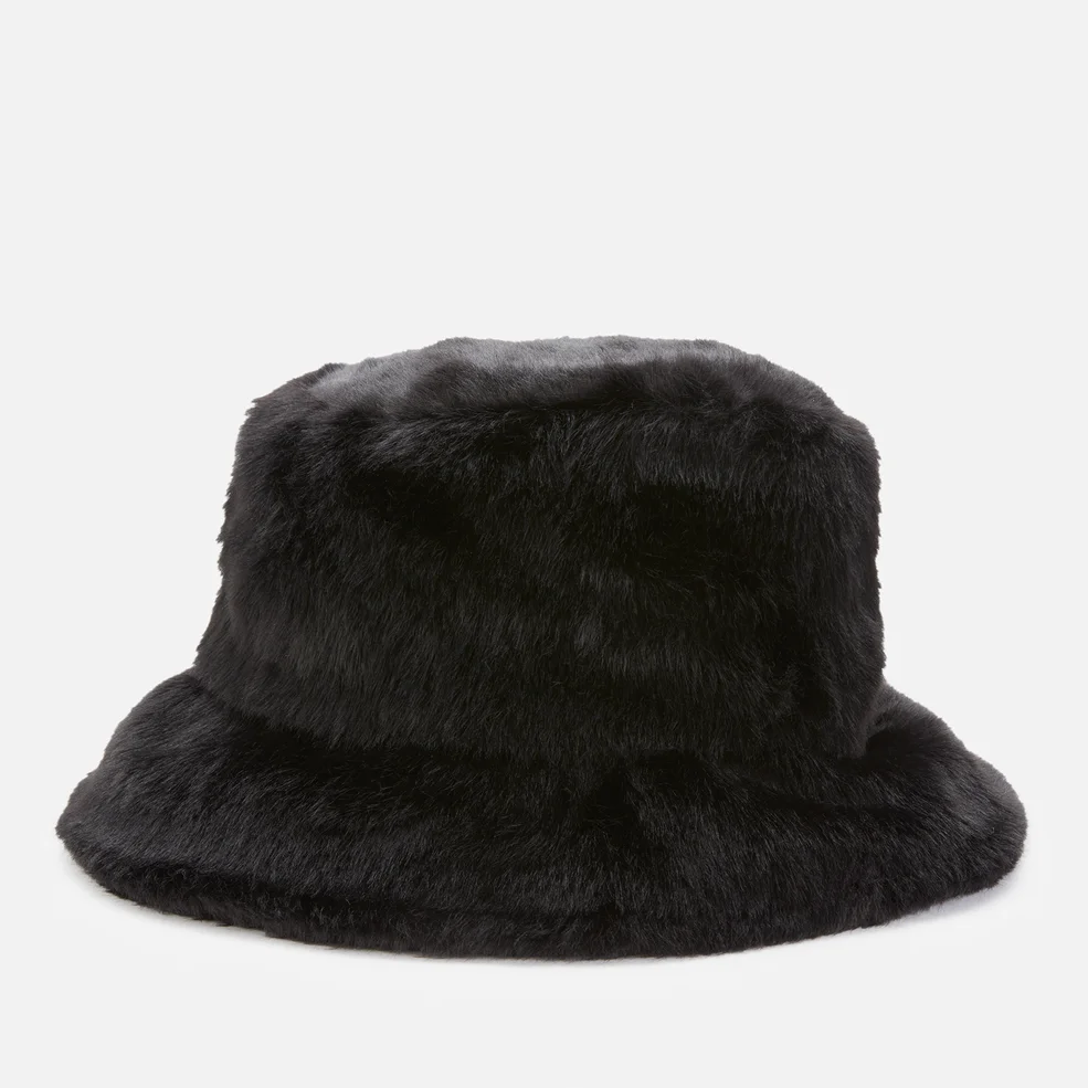 Stand Studio Women's Wera Faux Fur Bucket Hat - Black Image 1