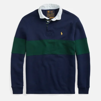 Polo Ralph Lauren Men's Long Sleeve Rugby Top - French Navy/College Green