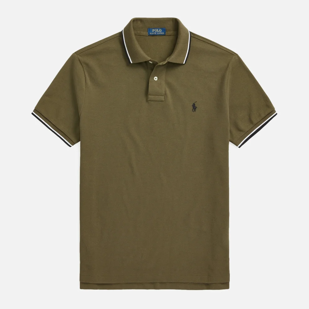Polo Ralph Lauren Men's Custom Slim Fit Mesh Polo Shirt - Defender Green Image 1