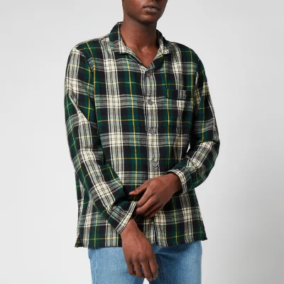 Polo Ralph Lauren Men's Luxury Flannel Shirt - Green/White Multi