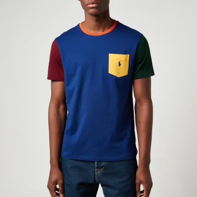 Polo Ralph Lauren Men's Custom Slim Fit Chest Pocket T-Shirt - Fall Royal Multi