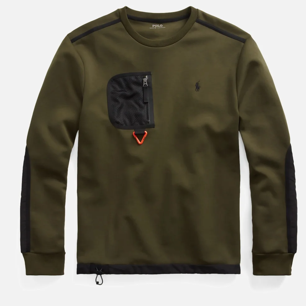 Polo Ralph Lauren Men's Double Knit Chest Pocket Sweatshirt - Army Green Image 1