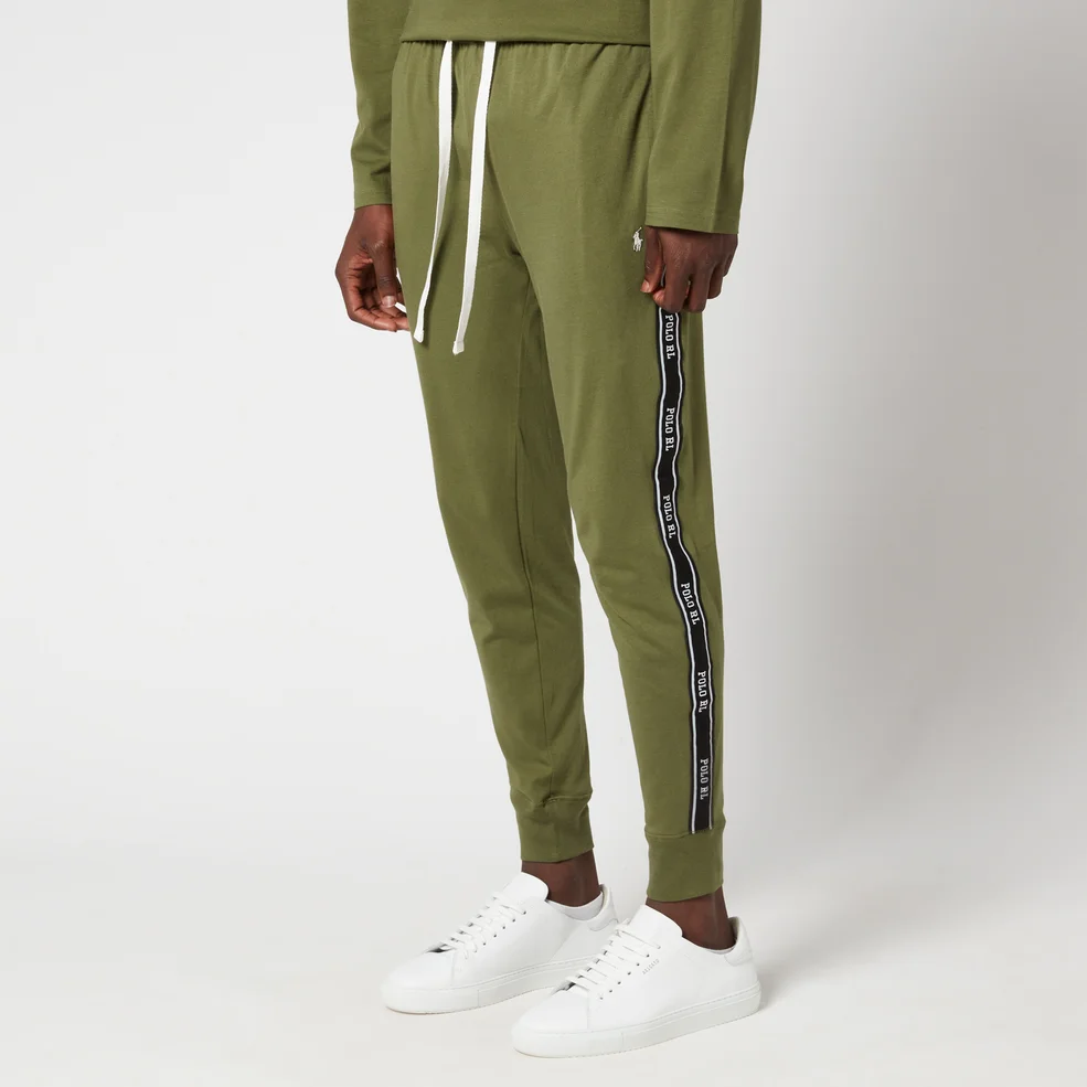 Polo Ralph Lauren Men's Liquid Cotton Taping Joggers - Supply Olive Image 1