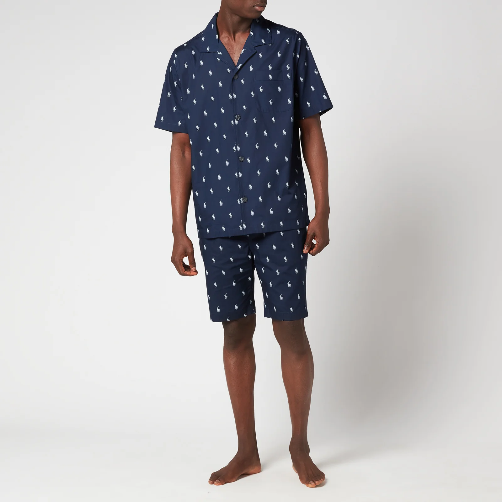 Polo Ralph Lauren Men's All Over Print Pajama Set - Navy/Nevis Image 1