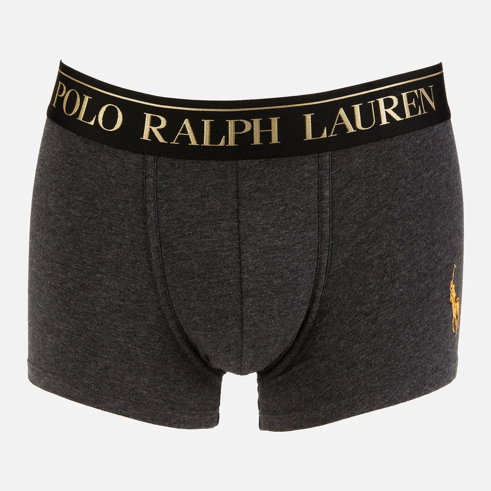 Polo Ralph Lauren Men's Gold Polo Player Trunk Boxer Shorts - Windsor Heather Image 1