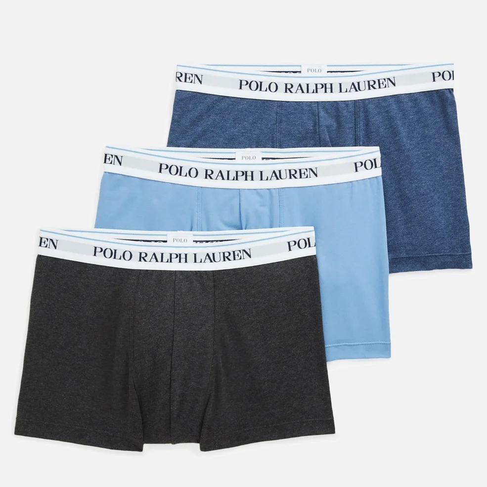 Polo Ralph Lauren Men's 3-Pack Classic Trunk Boxer Shorts - Navy/Sky/Blue Image 1
