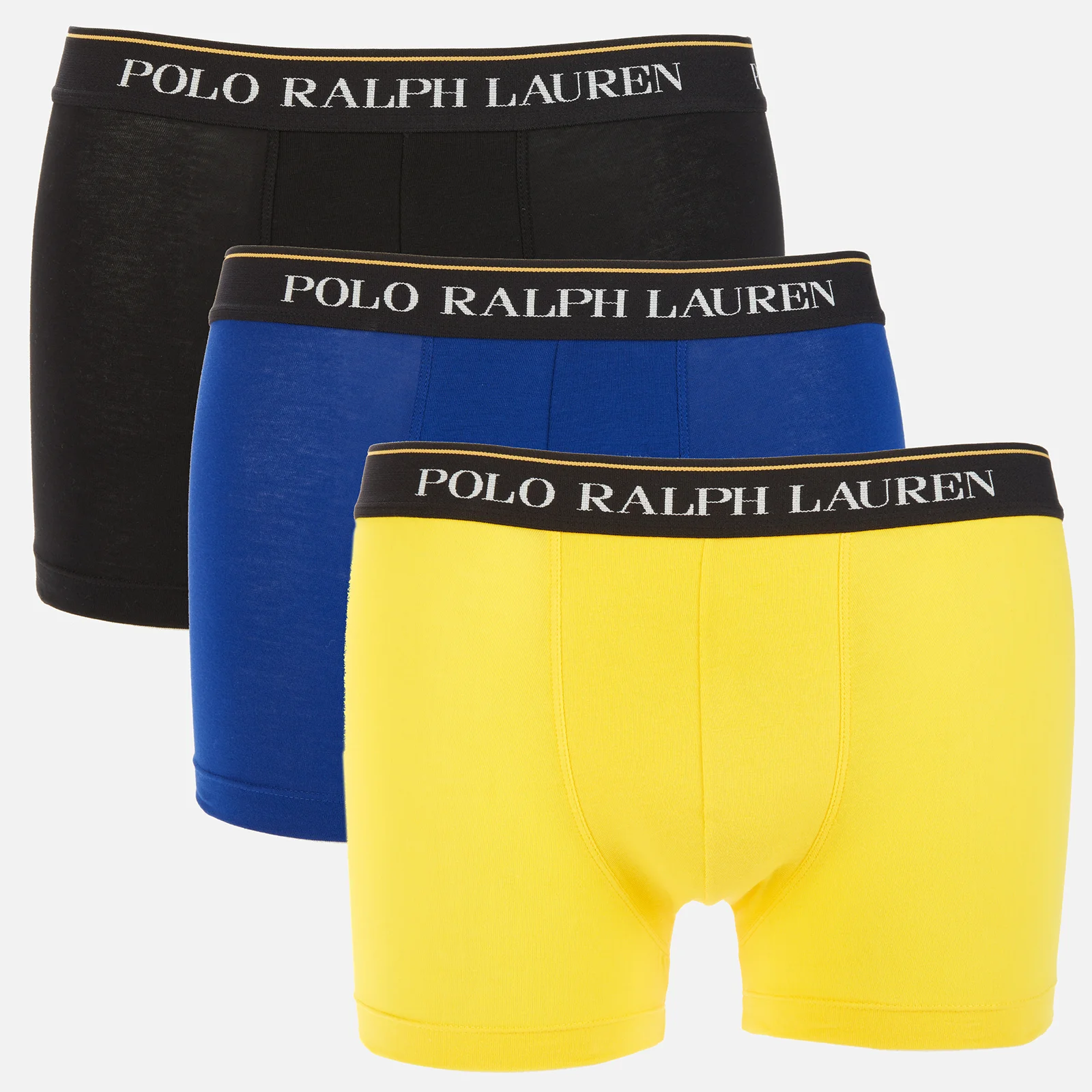 Polo Ralph Lauren Men's 3-Pack Classic Trunk Boxer Shorts - Black/Yellow/Royal Image 1