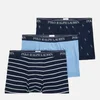 Polo Ralph Lauren Men's 3-Pack Classic Trunk Boxer Shorts - Navy AOP/Sky/Navy Stripe - Image 1