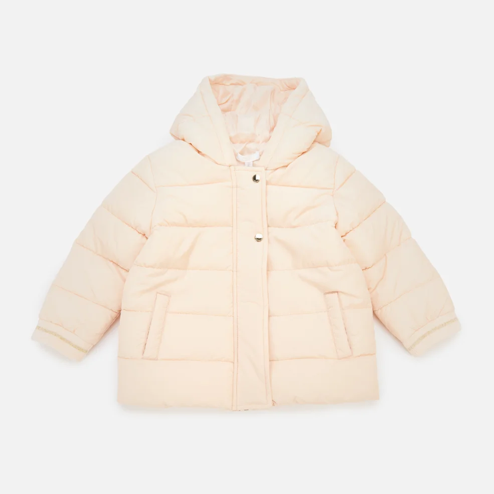 Chloé Girls' Puffer Jacket - Pale Pink Image 1