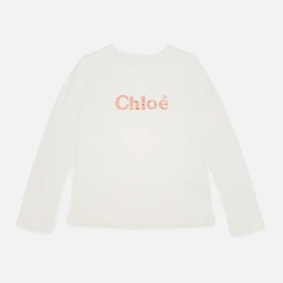 Chloé Girls' Long Sleeve T-Shirt - Offwhite