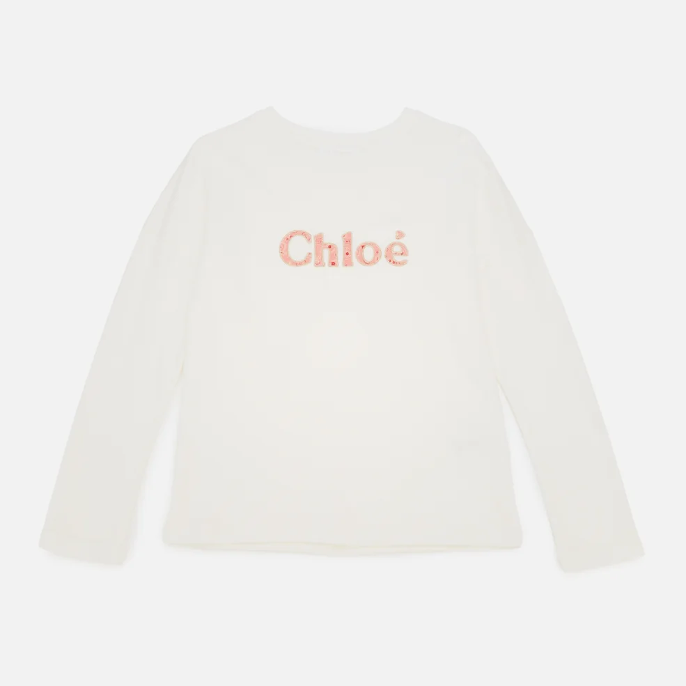 Chloé Girls' Long Sleeve T-Shirt - Offwhite Image 1