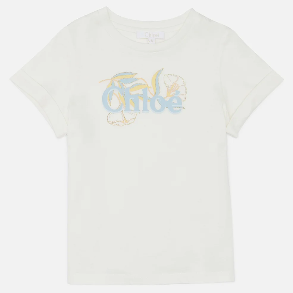 Chloé Girls' Short Sleeves Tee-Shirt - Slate Blue Image 1