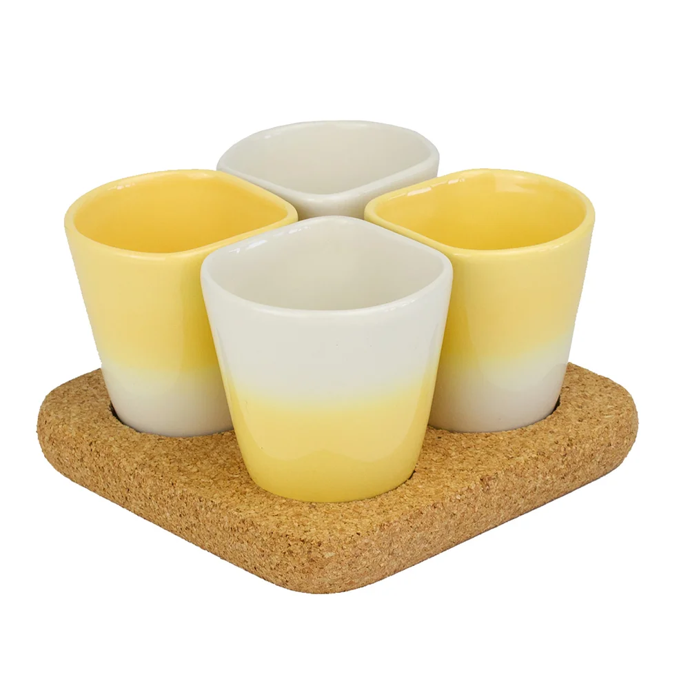 Dedal Copus Ceramic Cups - Banana Yellow Gradient Image 1