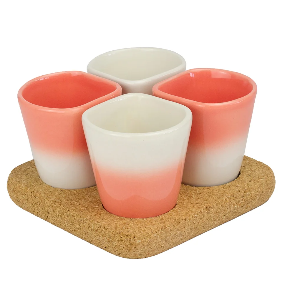 Dedal Copus Ceramic Cups - Coral Gradient Image 1