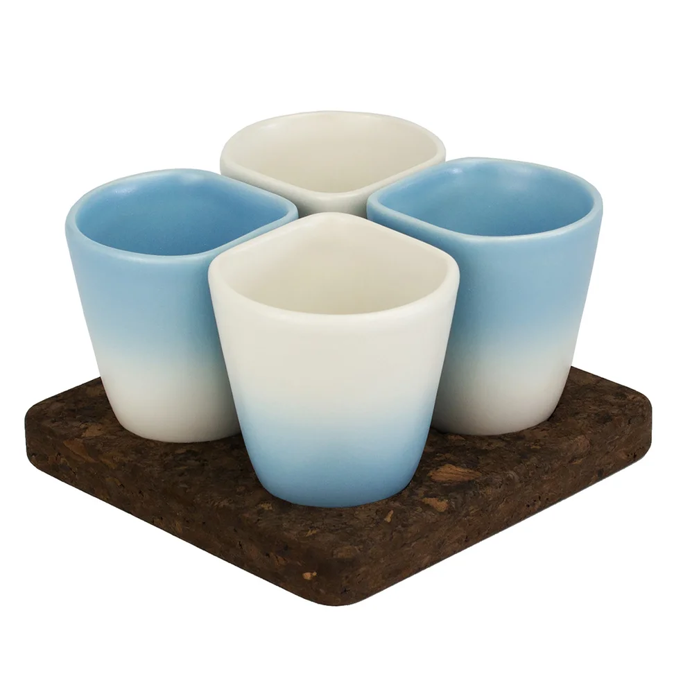 Dedal Copus Ceramic Cups - Sky Blue Gradient Image 1
