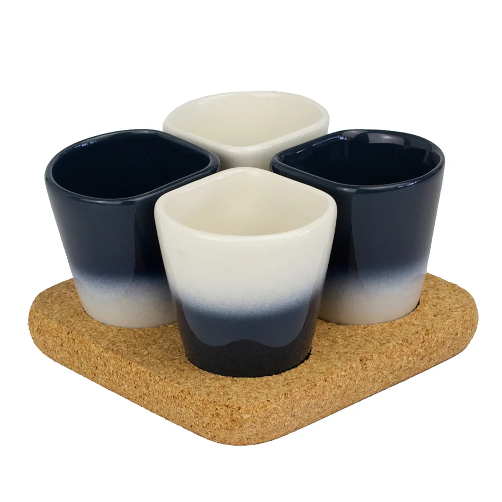 Dedal Copus Ceramic Cups - Blue Marine Gradient Image 1