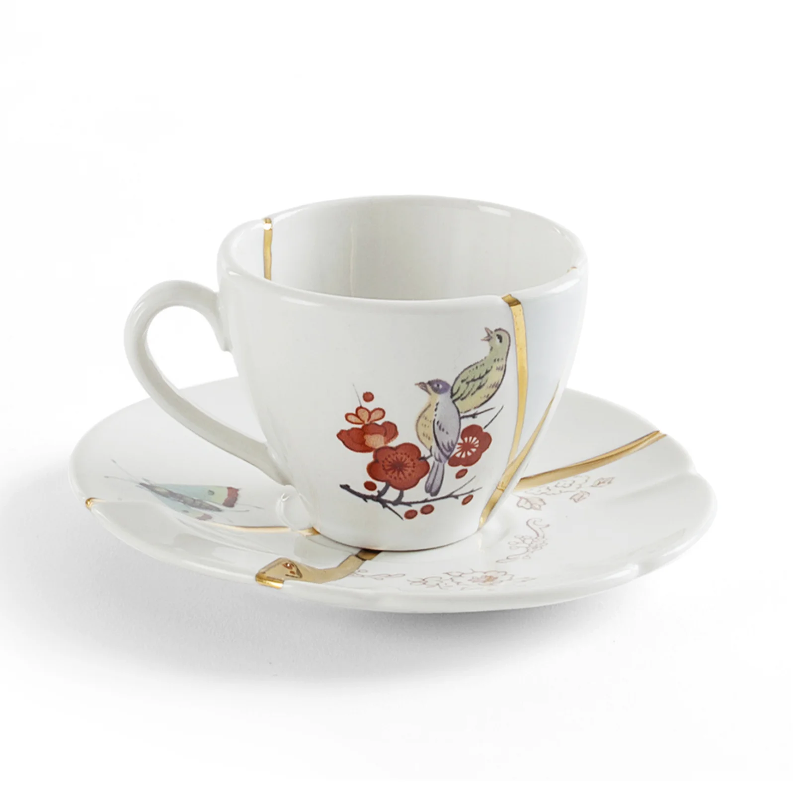 Seletti Kintsugi Coffee Cup and Saucer - Red Image 1