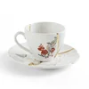 Seletti Kintsugi Coffee Cup and Saucer - Red - Image 1