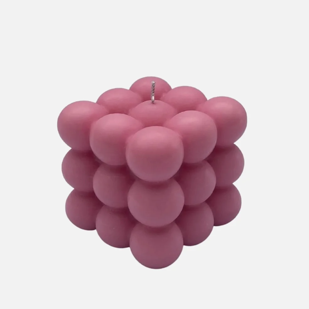 FOAM HOME Bubble Candle - Pink Image 1