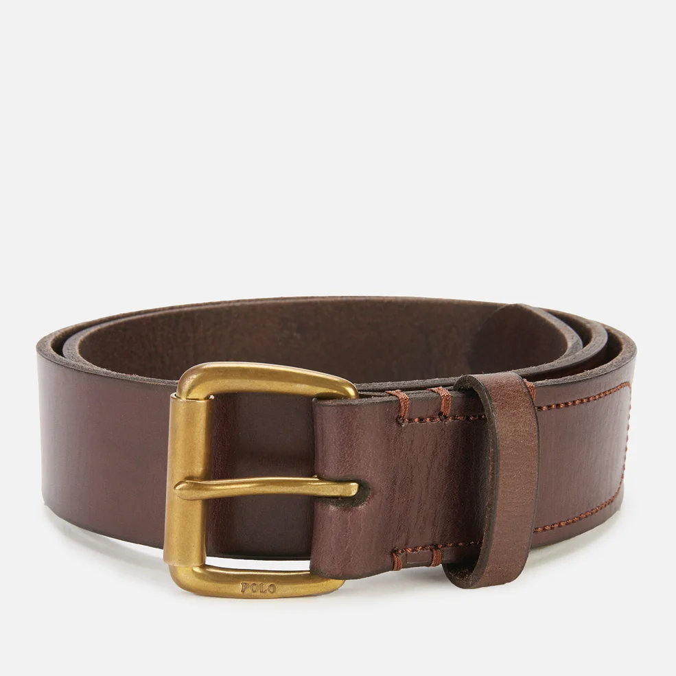 Polo Ralph Lauren Men's PP Charm Casual Tumbled Leather Belt - Brown - W32 Image 1