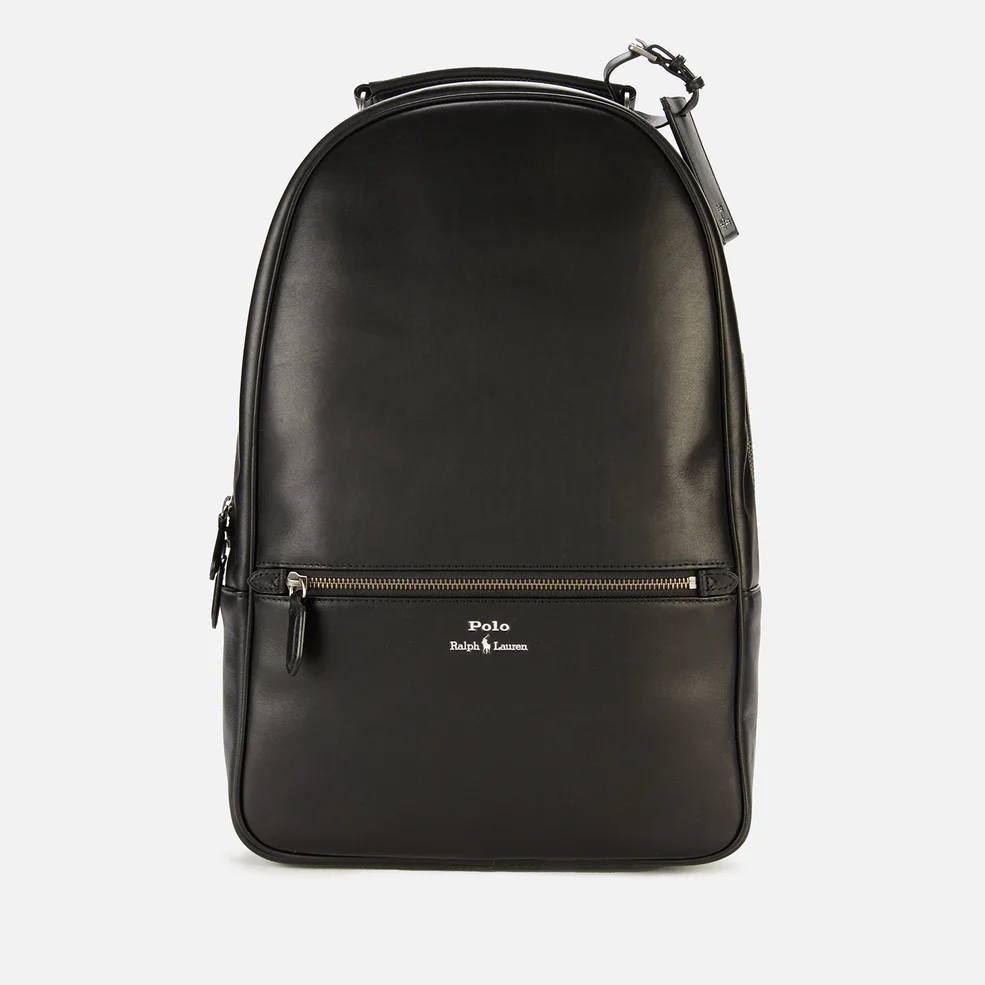 Polo Ralph Lauren Men's Smooth Leather Backpack - Black Image 1