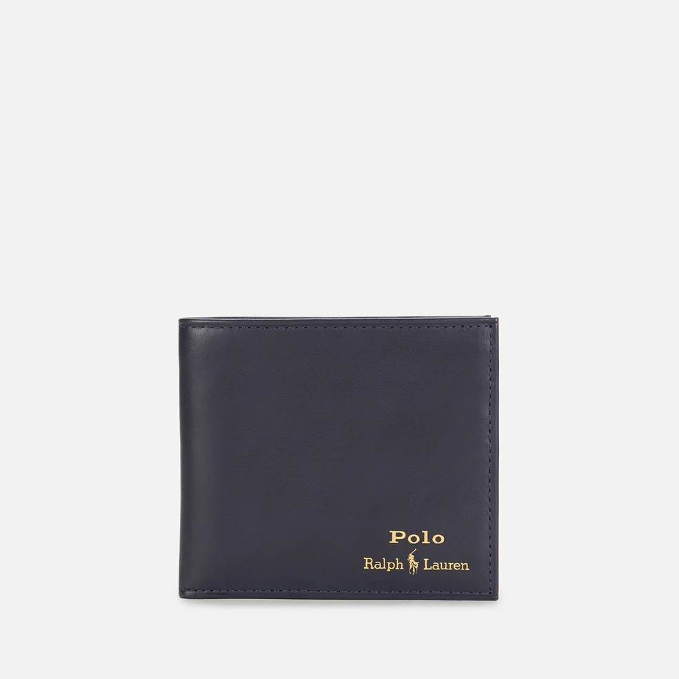 Polo Ralph Lauren Men's Smooth Leather Bifold Wallet - Aviator Navy Image 1