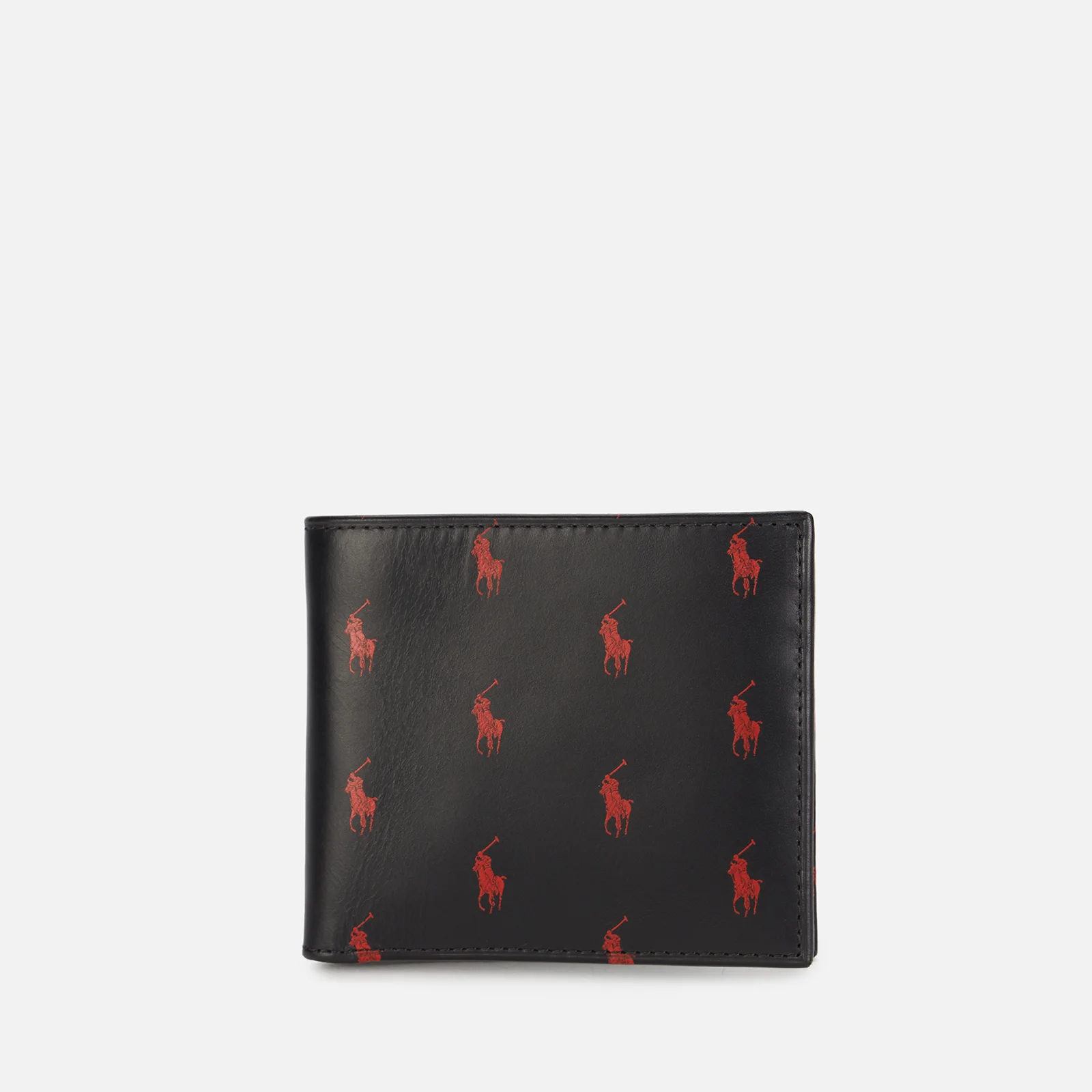 Polo Ralph Lauren Men's All Over Print Bifold Wallet - Black/Red Image 1