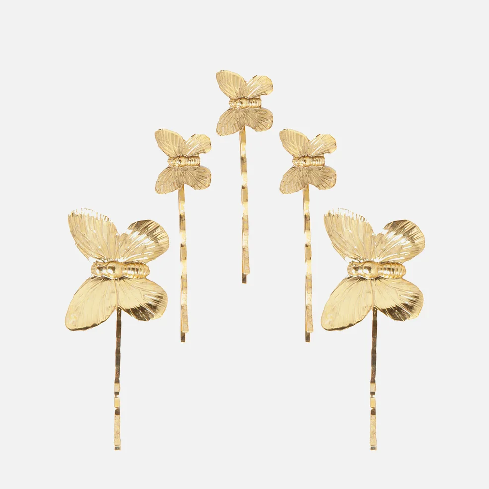 Jennifer Behr Women's Pippa Butterfly Bobby Pin Set - Gold Image 1
