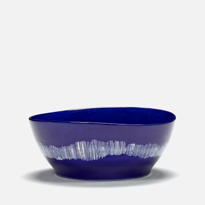 Serax x Ottolenghi Large Bowl - Lapis Lazuli & Swirl White (Set of 4)
