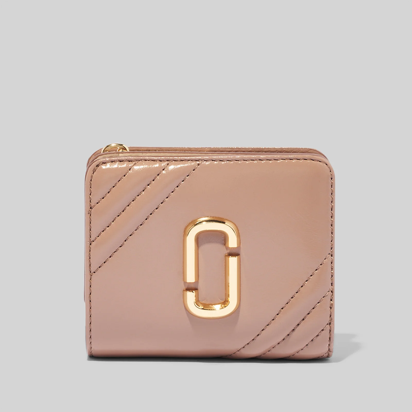 Marc Jacobs Women's Glamshot Mini Compact Wallet - Dusty Beige Image 1