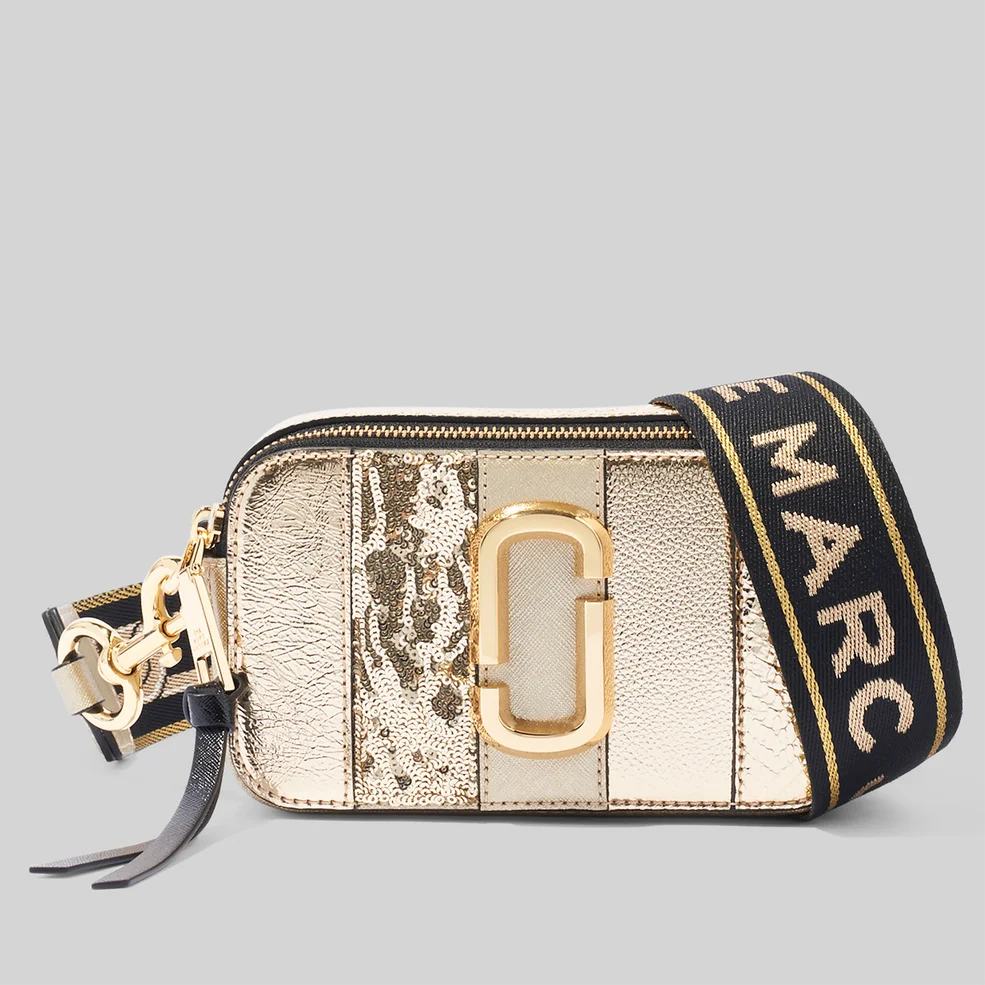 Marc Jacobs Women's Snapshot Metallic Stripe - Light Gold Image 1