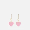 Wilhelmina Garcia Women's Heart Crystal Earring - Pink - Image 1