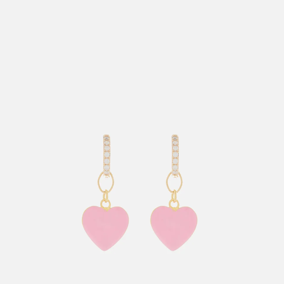 Wilhelmina Garcia Women's Heart Crystal Earring - Pink Image 1