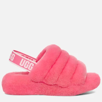 UGG Women's Fluff Yeah Slide Sheepskin Slippers - Pink Rose