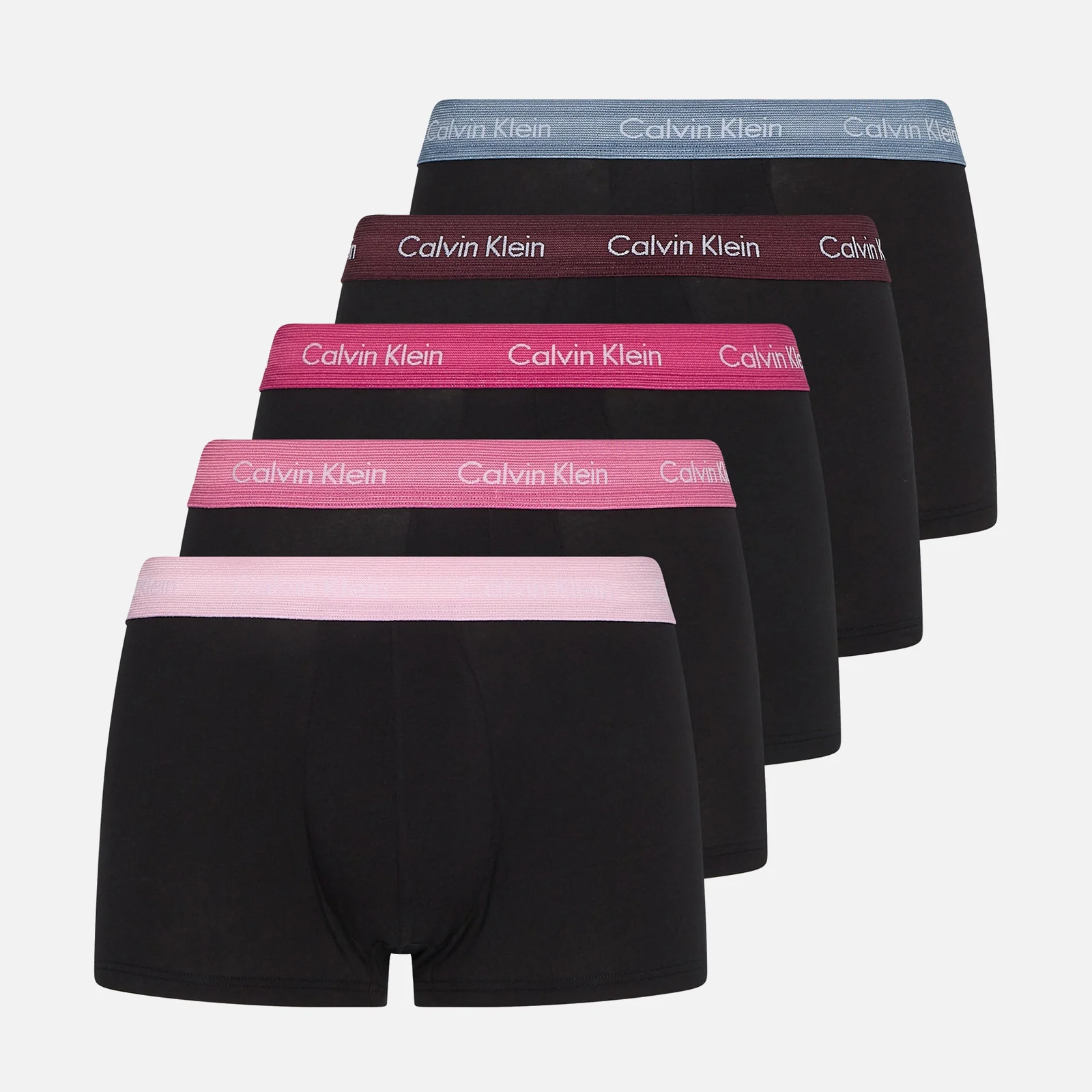 Calvin Klein Men's 5 Pack Low Rise Trunk Boxer Shorts - Black/Multi Image 1