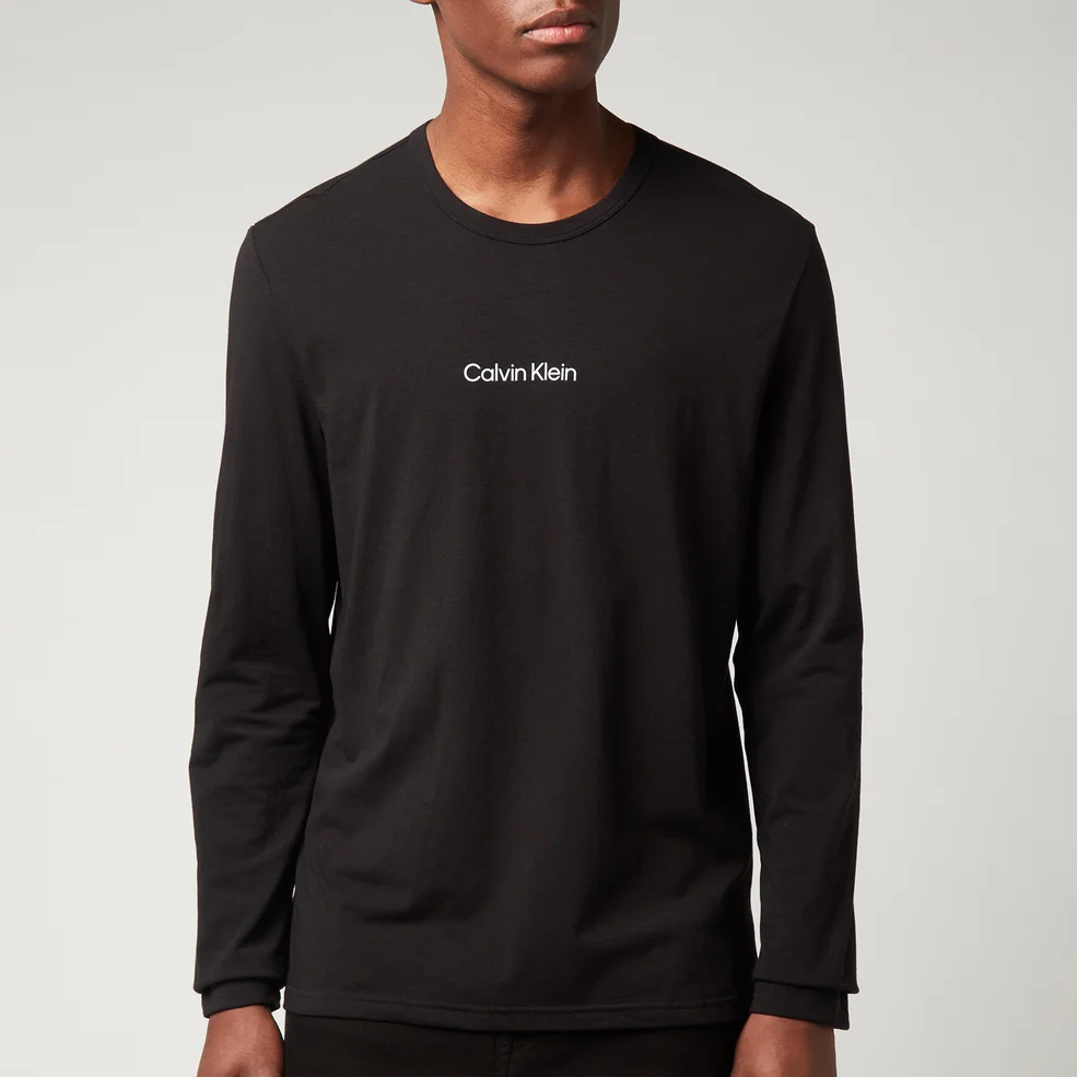Calvin Klein Men's Long Sleeve Crew Neck Top - Black Image 1