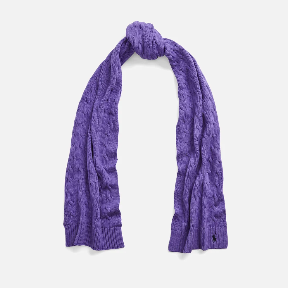 Polo Ralph Lauren Women's Cable Knit Scarf - Cruise Lavender Image 1