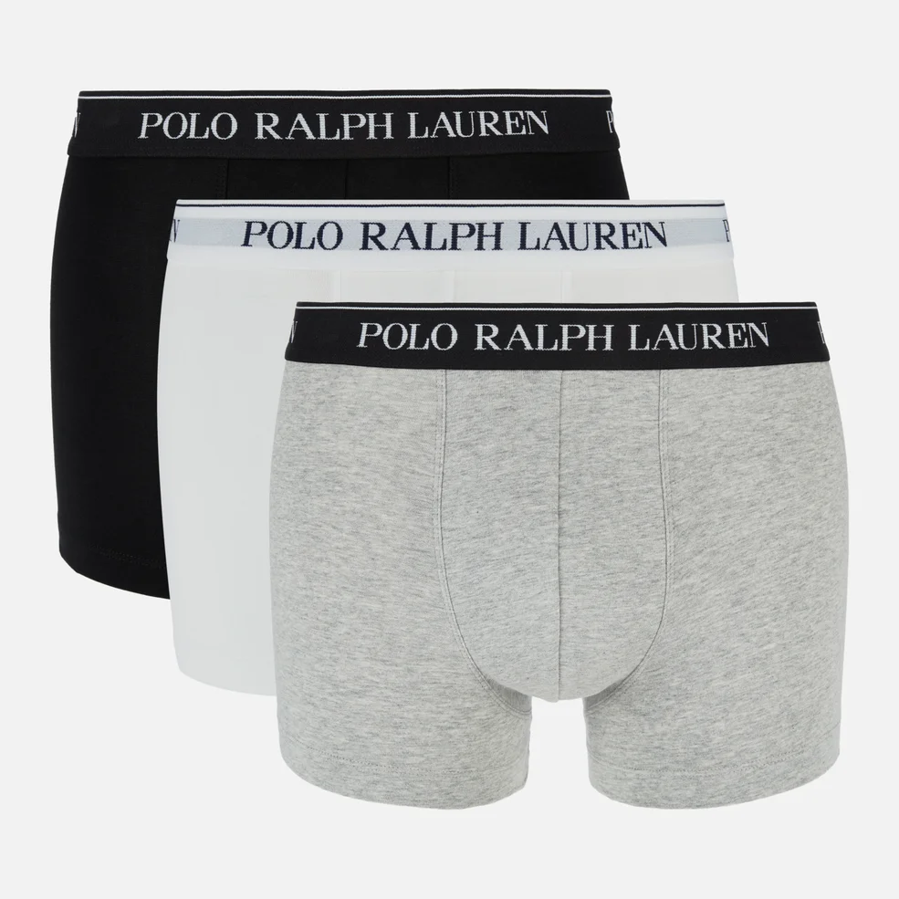 Polo Ralph Lauren Men's 3-Pack Trunk Boxers - White/Polo Black/Andover Heather Image 1