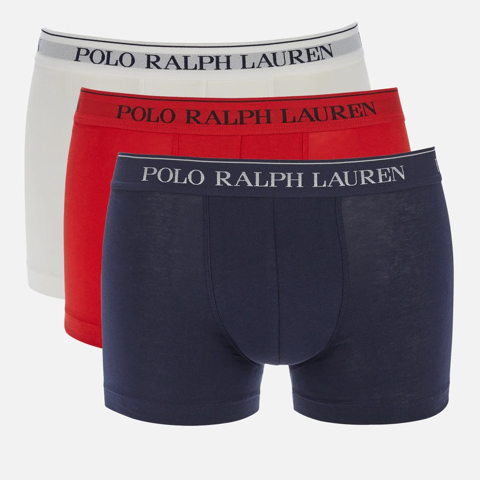 Polo Ralph Lauren Men's 3-Pack Trunk Boxers - Red/White/Cruise Navy Image 1