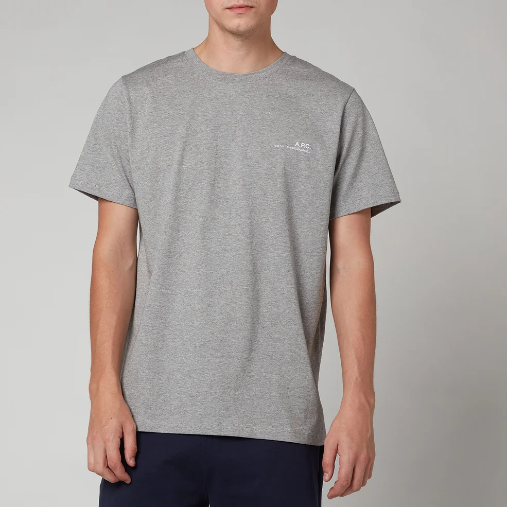 A.P.C. Men's Item T-Shirt - Heathered Grey Image 1