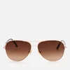 Tom Ford Women's Clark Pilot Frame Sunglasses - Rose Gold/Brown - Image 1