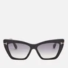 Tom Ford Women's Wyatt Cat Frame Sunglasses - Black/Smoke - Image 1